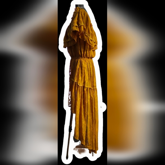 AEOM  Mustard High Low Dress - Picture 5 of 8